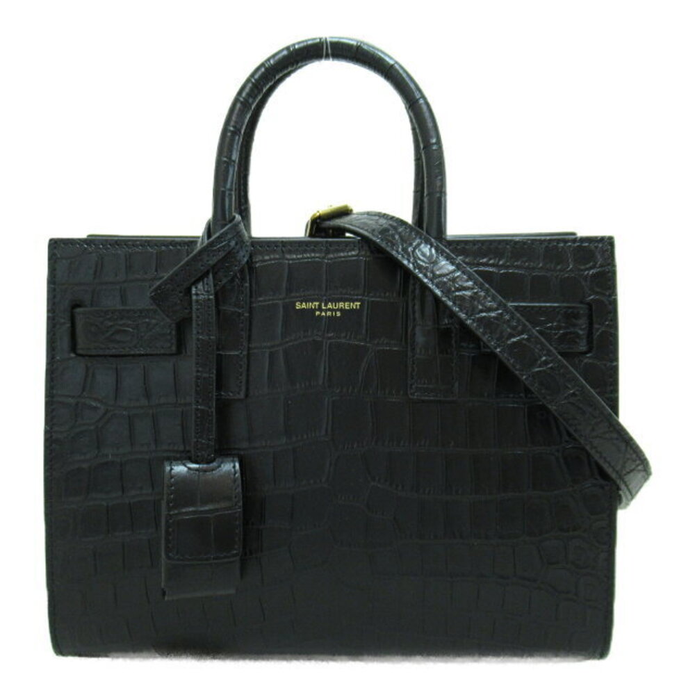 Saint Laurent Sac de Jour Shoulder Bag Leather Black